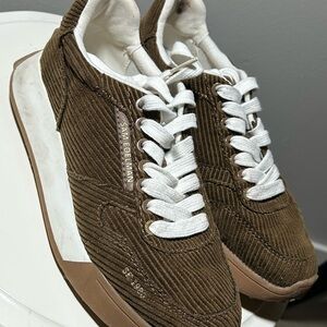 Sam Edelman Corduroy Sneakers in Brown and White
